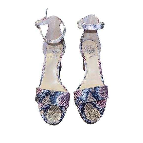 Vince Camuto Snakeskin Sathina Ankle Strap Platform Heel Size 8 Multicolor NWT - Picture 2 of 8